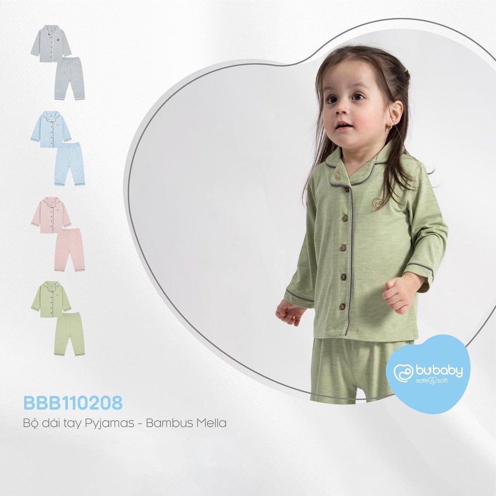 [ BU BABY ] Bộ dài tay Pyjamas bé trai bé gái từ 12 tháng đến 5 tuổi