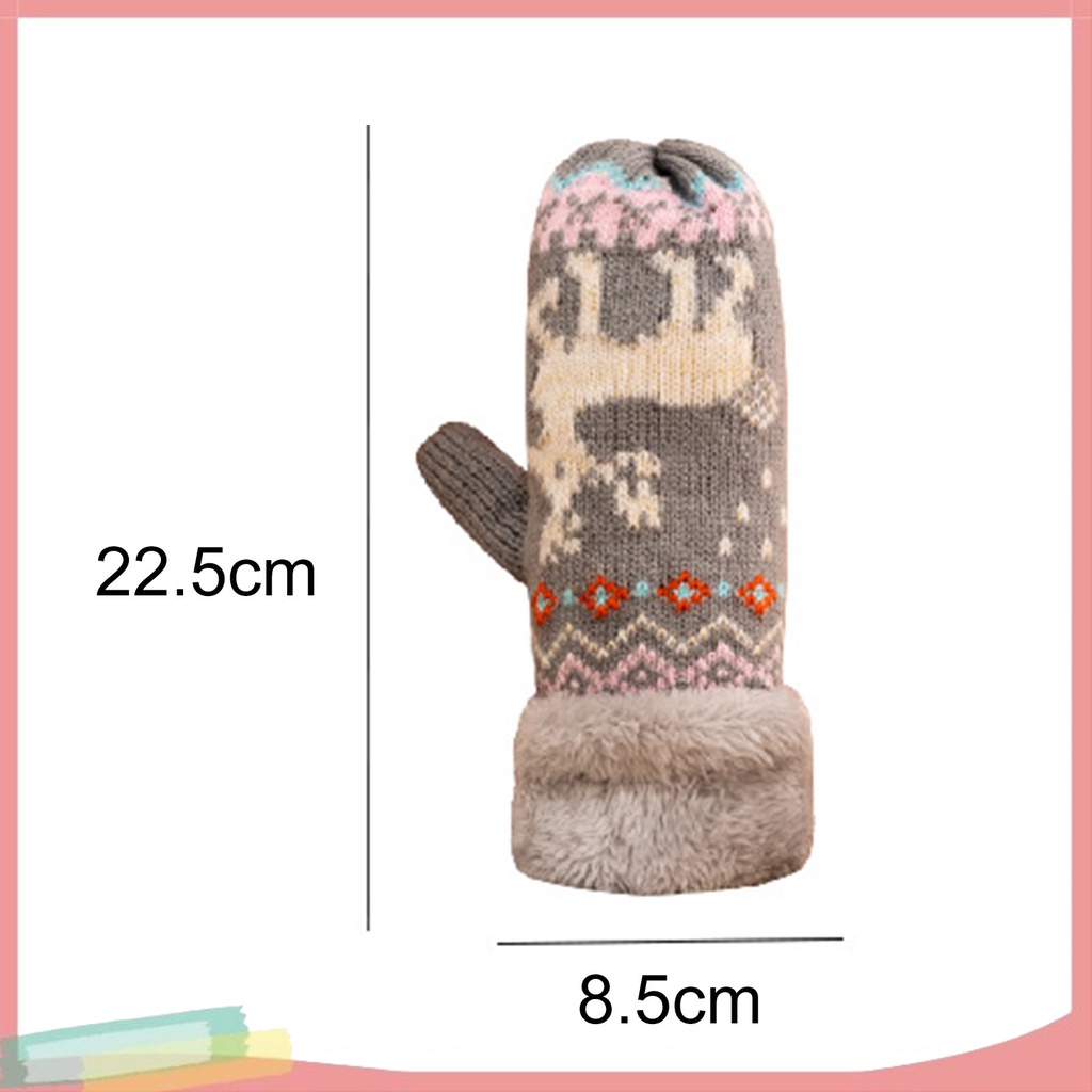 Găng Tay Len Giữ Ấm Mùa Đông Chống Trượt Có Thể Tái Sử Dụng Cho Nữ