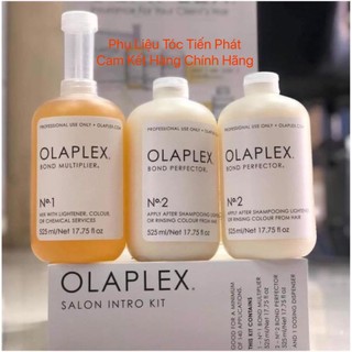 Bộ kit phục hồi tóc chuyên sâu olaplex no1 + no2 dung tích 525ml x 3