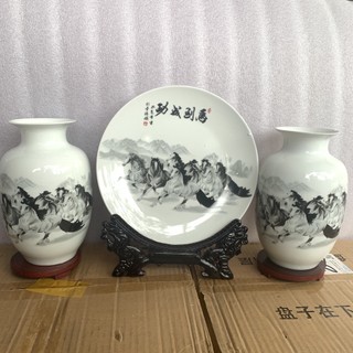 Bộ Ba Bình Gốm Sứ Mã Đáo Thành Công