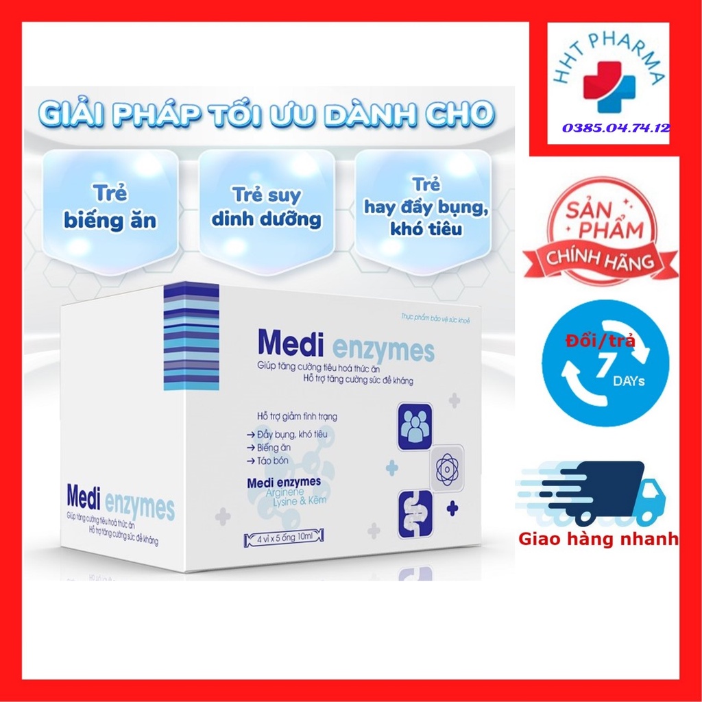 MediEnzymes hỗ trợ tăng cân, tăng cường tiêu hóa giảm đầy bụng,khó tiêu,táo bón,kích bé ăn ngon hơn