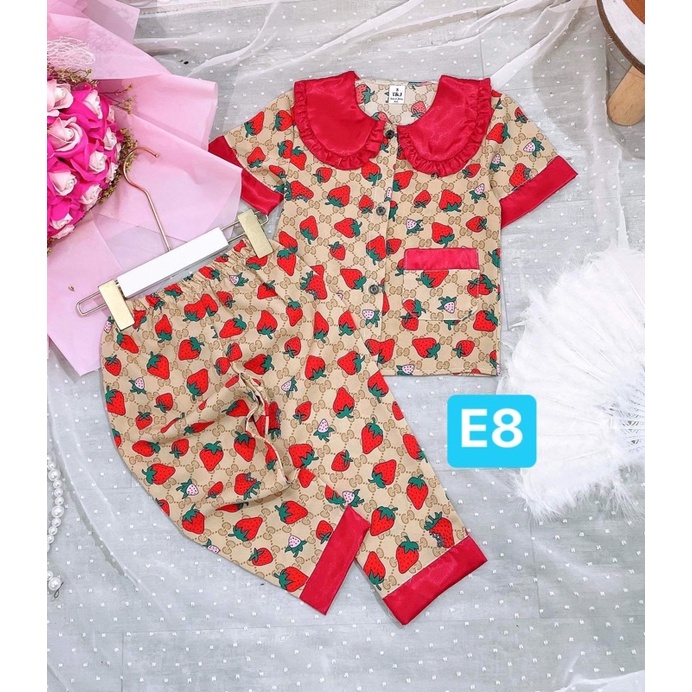 bộ pyjama lụa mango loại 1 sz 9-21kg