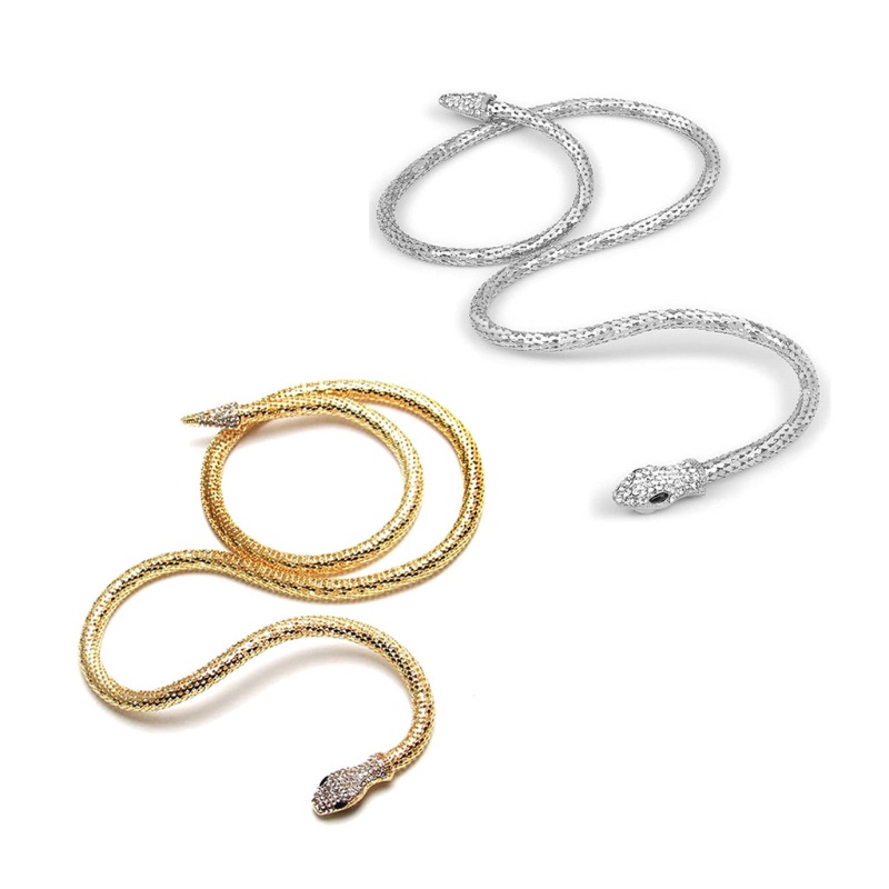 Vòng cổ Choker Hình Rắn Phong Cách Cổ Điển Có Thể Điều Chỉnh Kích Cỡ Dành Cho Nữ