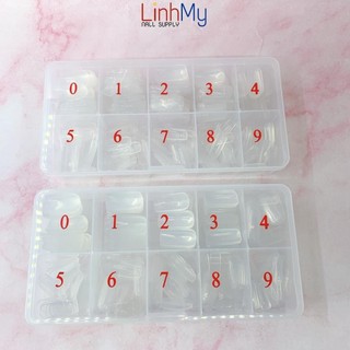 Móng úp chân vuông dài - móng úp hộp 500 móng úp được cho cả móng tay