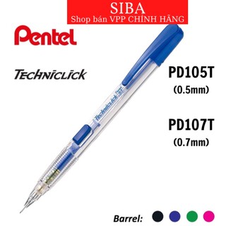  Bút chì kim Pentel TECHNICLICK viết chì bấm giữa thân ngòi 0.5mm  0.7mm các màu vỏ 