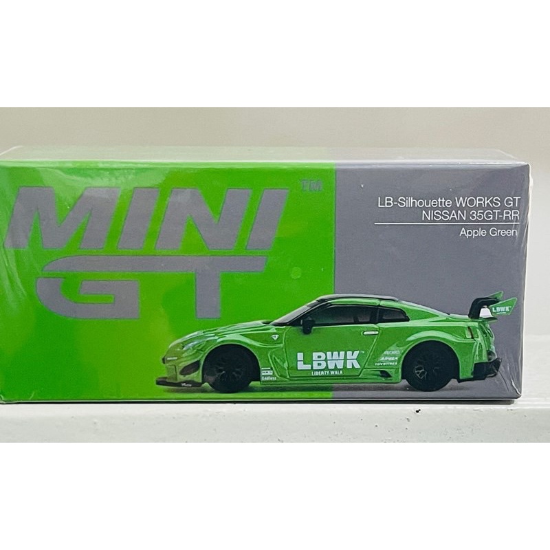 Hobby Store xe mô hình Mini GT No 437 LBWK GT Nissan R35 GT Ver 2 Apple Green ( Full Box, Full Seal )