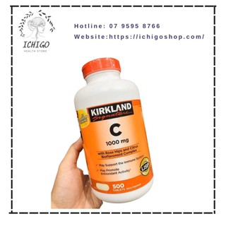 Date 2027 - Viên Uống VITAMIN C 1000 mg KIRKLAND Signature 500 Viên - Tăng cường sức đề kháng