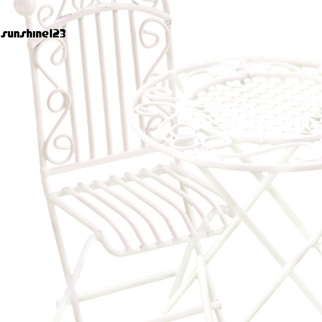 Bộ bàn ghế ngồi + ghế mini cho nhà búp bê 123