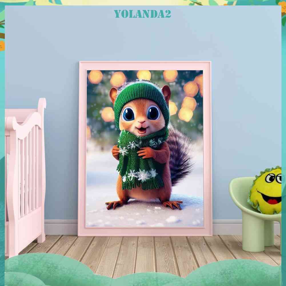 Bộ Tranh Đính Đá 5D Tự Làm Hình Động Vật 2D Trang Trí Nhà Cửa / Văn Phòng