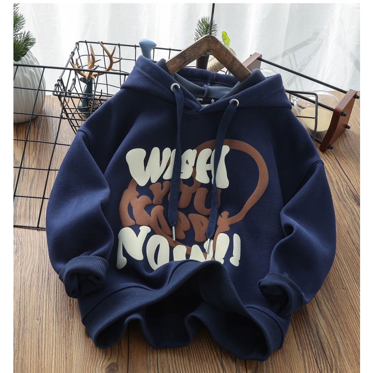 Áo nỉ hoodie cho trẻ em , Áo nỉ có mũ chất nỉ bông từ 6-65KG size đại - Hoodie NOW