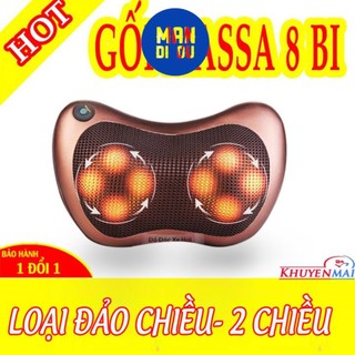 GỐI 8 BI MASSAGE HỒNG NGOẠI - 2 CHIỀU