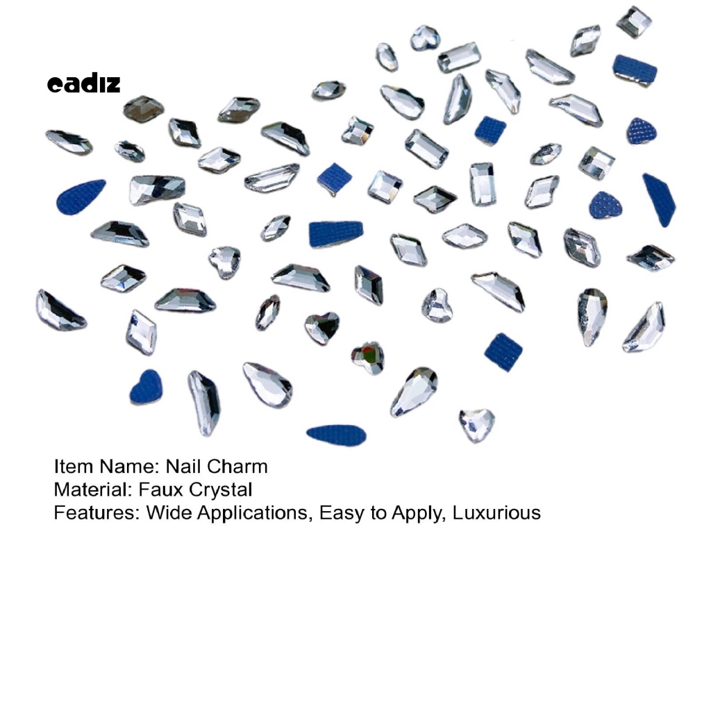 1 Gói Nhãn Dán Trang Trí Móng Tay Nghệ Thuật Pha Lê Nhân Tạo Ba Chiều CADI