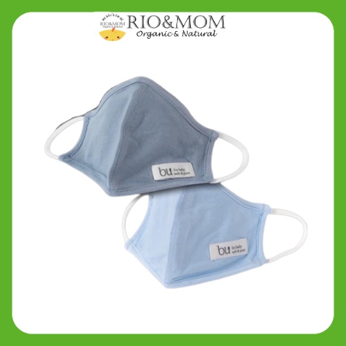 Khẩu trang vải cho bé Bu Baby 100% sợi tre thoáng khí mềm mại 0-6y