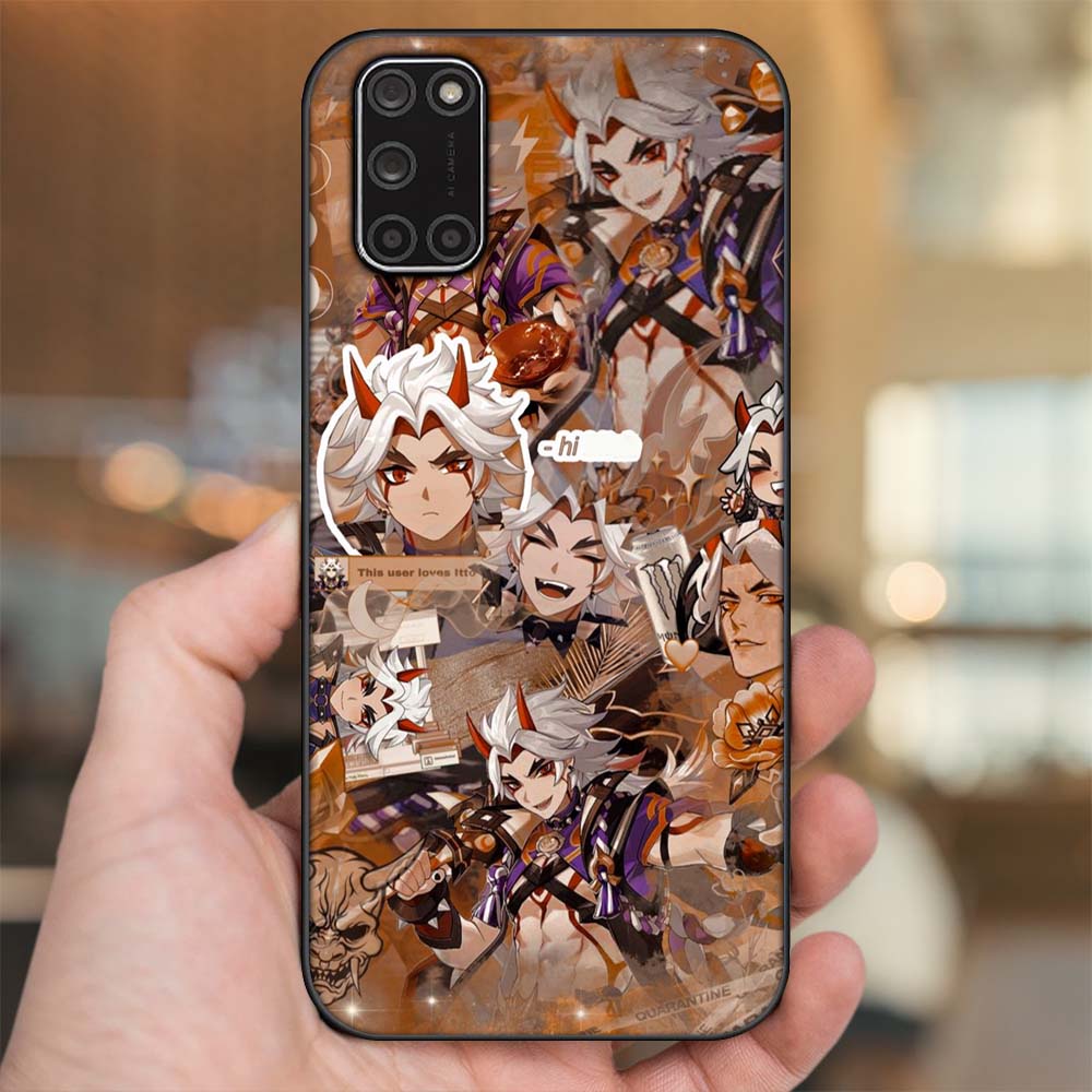 Ốp lưng Oppo A52, A92 viền đen in hình Arataki Itto Genshin Impact