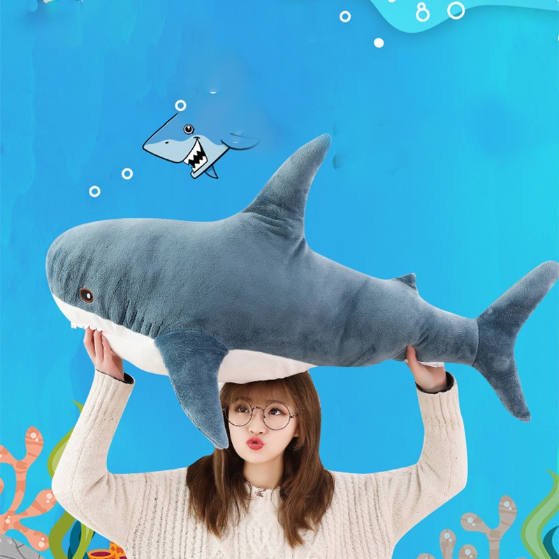 CATIMINI Cá Mập Nhồi Bông Thiết Kế Dễ Thương Dùng Trang Trí Phòng Ngủ