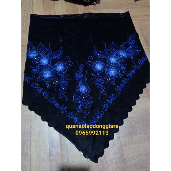 Khăn nhung đội đầu cho bà, khăn nhung tam giác bà già