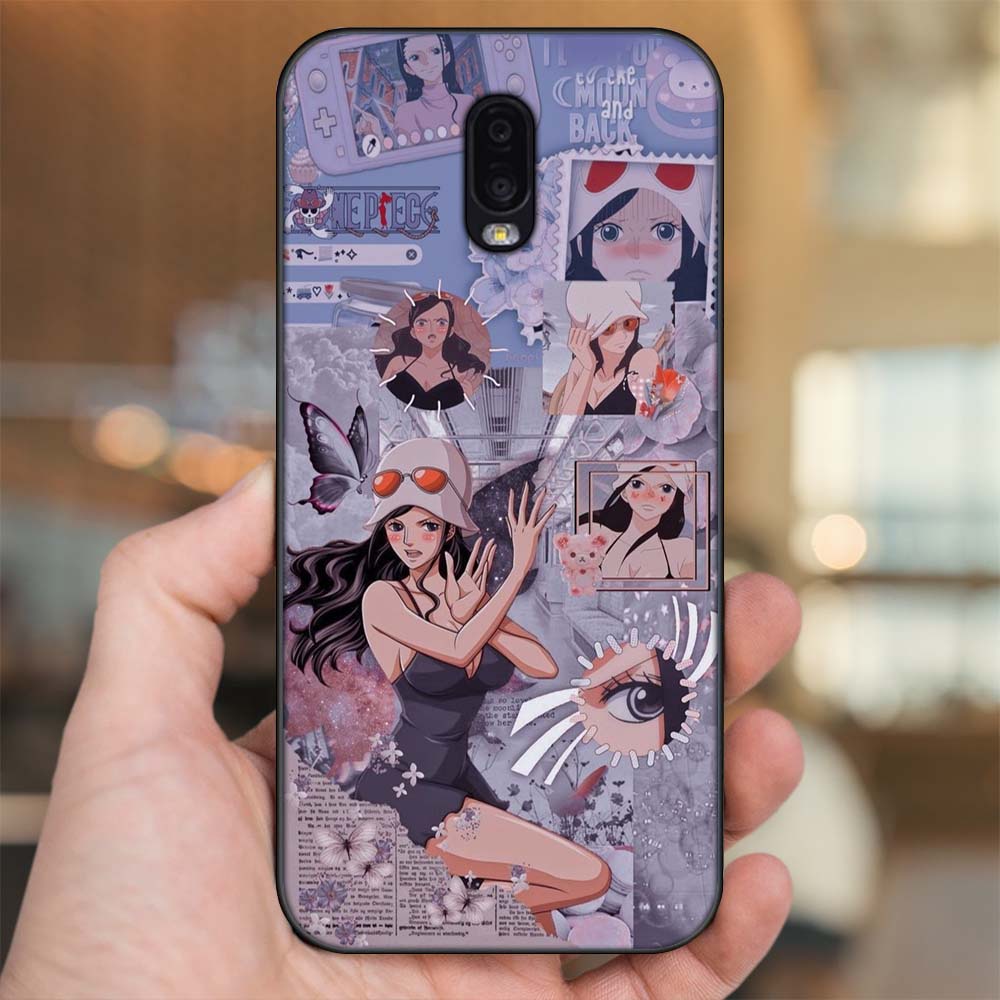 Ốp lưng Samsung J7 Plus viền đen in hình Nico Robin One Piece Đảo Hải Tặc