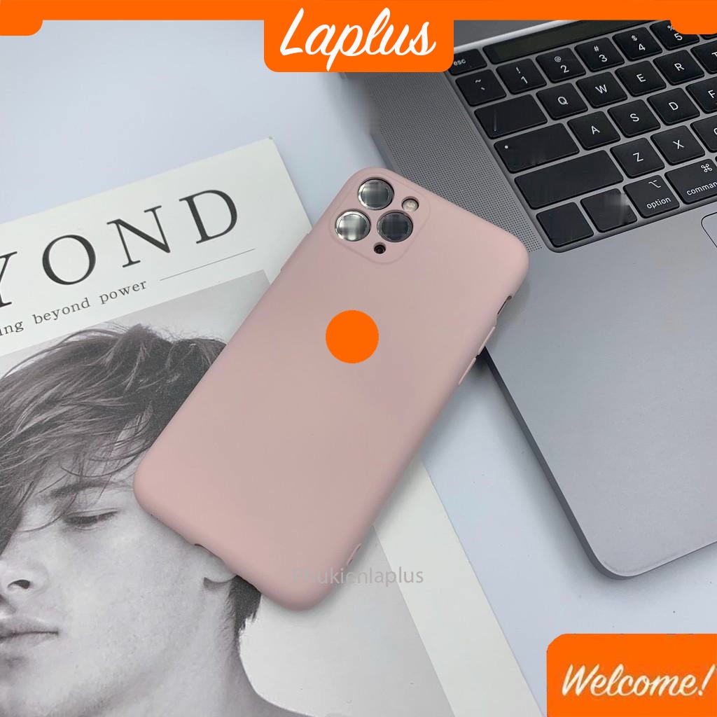 Ốp Iphone mềm có hình táo bảo vệ camera sau cho iPhone X XR XS MAX 6Plus 7Plus 8Plus 6 7 8