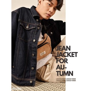 Áo khoác jean ROUTINE - Áo khoác Jean nam (Jacket denim nam) form Loose - 10F20DJA005 shop LASTORE