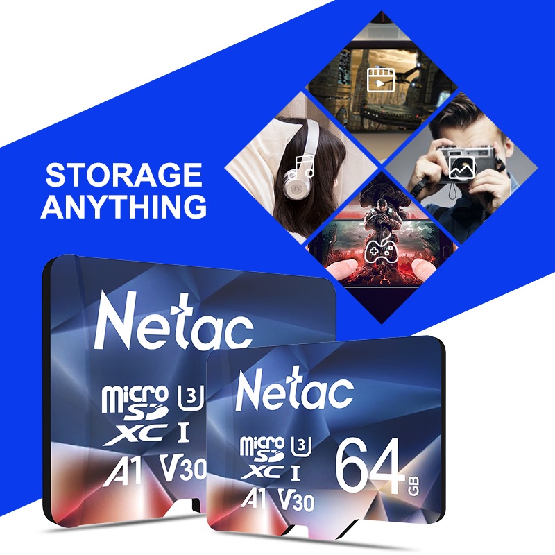 Thẻ Nhớ Netac A1 512GB 256GB 128GB Micro SD Dung Lượng 32Gb