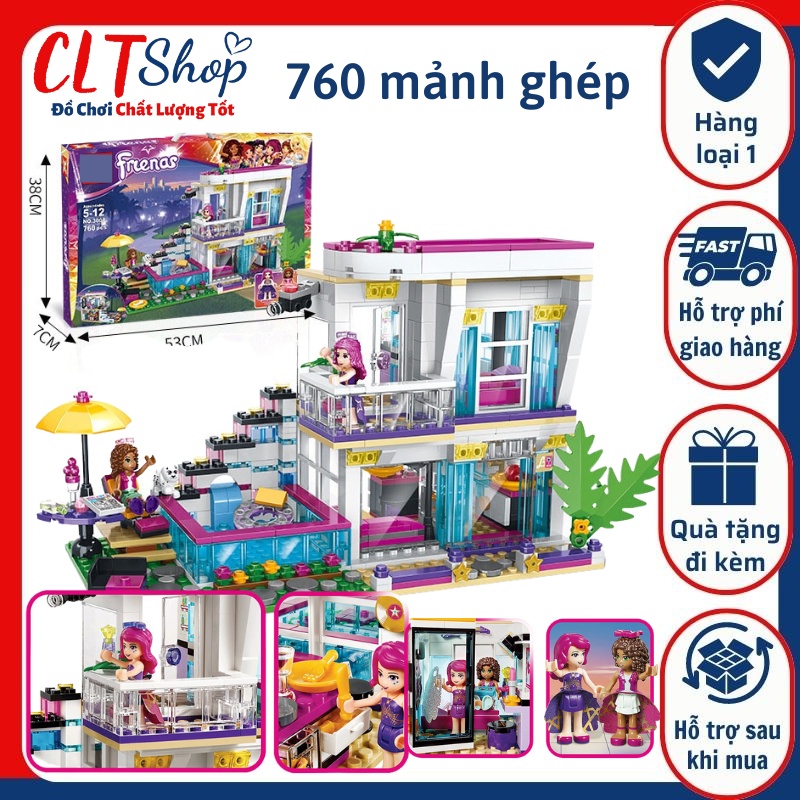 Đồ chơi lego friends ngôi nhà biệt thự của ngôi sao nhạc pop Livi sx3008 CLTshop