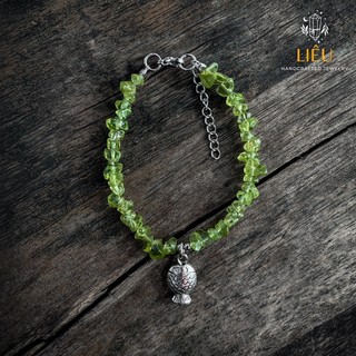 Vòng tay Peridot thô