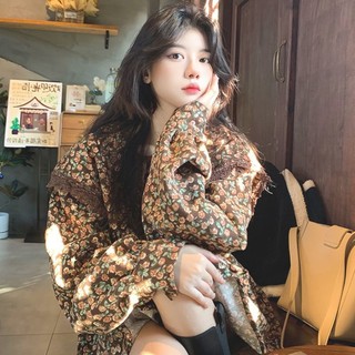 Đầm Hoa Cổ Thủy Thủ Phối Ren Kiểu Pháp Xinh Xắn