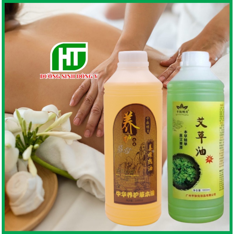 Dầu Nóng Gừng, Dầu Nóng Massage Ngải Cứu Giảm Béo Tại Spa, Thẩm Mỹ Viện Dung Tích 1000ml