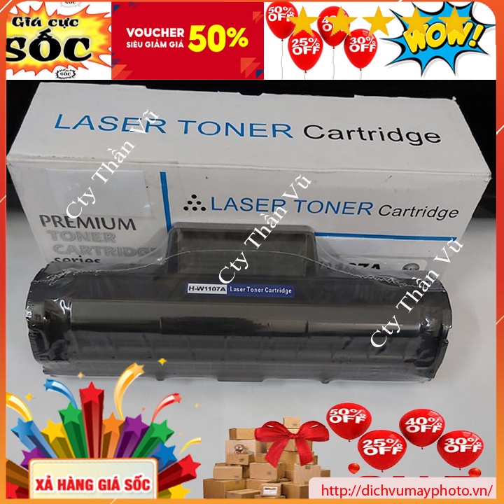 Hộp mực máy in  HP Laser 107a/107W/MFP 135a/135W/137fnw/137fwg mã mực W1107A Black chất lượng INECO