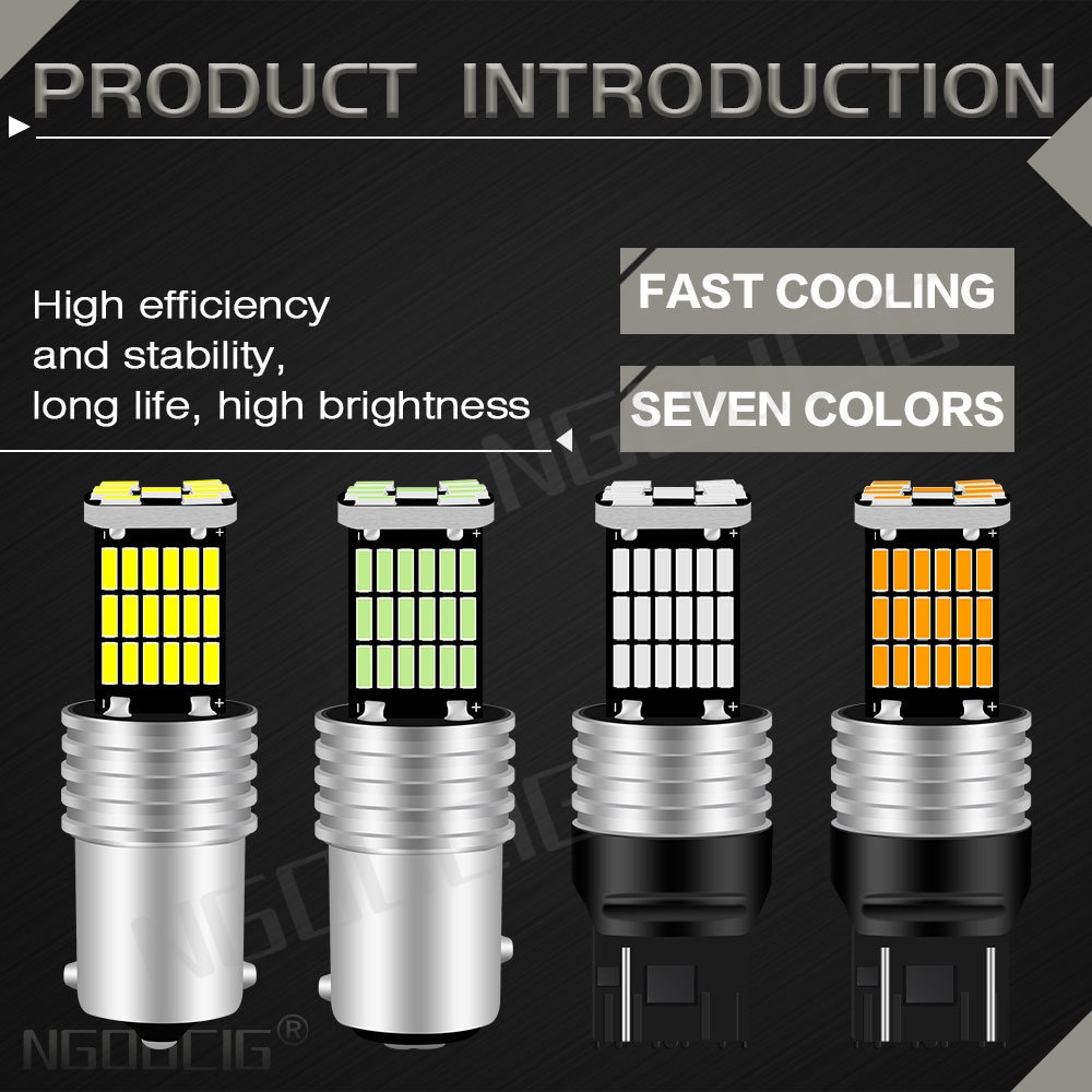1 Đèn LED T15 T20 7440 7443 1156 BA15S 1157BAY15D 45SMD LED Tự Động Làm Đèn Phanh Xe Hơi