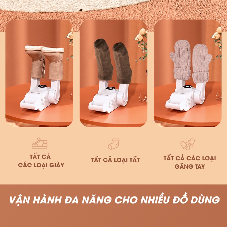 Máy sấy giày đa năng khử trùng thông minh,khử mùi giày tất, găng tay bằng tia cực tím loại cao cấp 2022-marker.official