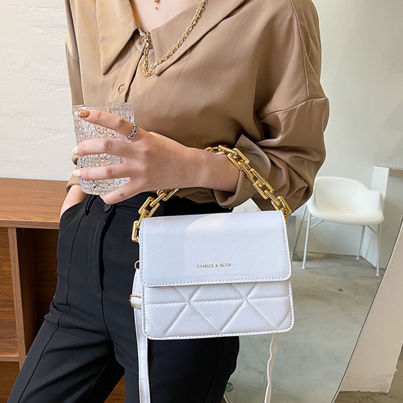 Mischa Túi Đeo Vai Hình Vuông Cỡ Nhỏ Bằng Da PU Màu Trơn Phong Cách Phương Tây Thời Trang