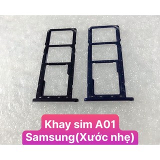 Khay sim A01 Samsung (Tháo máy hơi xước)