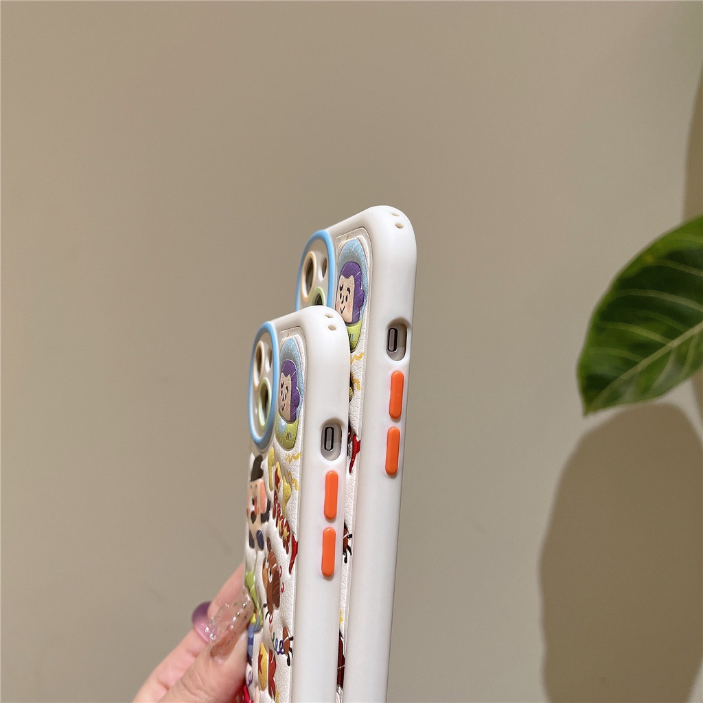 Ốp Điện Thoại Da Viền TPU Dẻo In Họa Tiết Hoạt Hình Dễ Thương Cho iphone 14 Pro Max 13 Pro Max 12 Pro Max