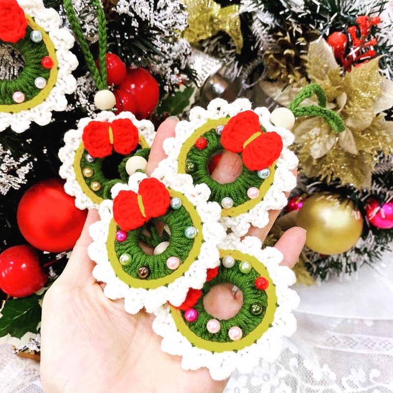 Quà tặng giáng sinh handmade-Móc khoá giáng sinh len handmade