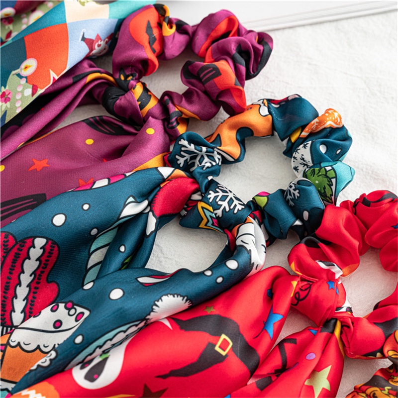 Dây Buộc Tóc Đuôi Ngựa Cỡ Lớn Phong Cách Giáng Sinh Mới Cho Nữ