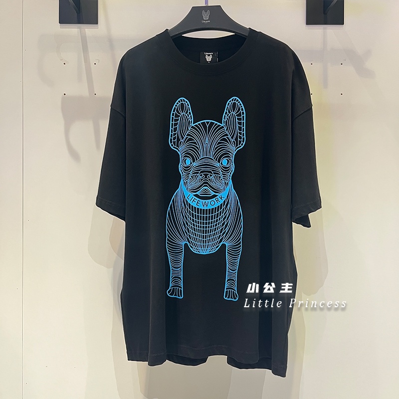 Áo Thun Tay Ngắn Dáng Rộng In Chữ Life work Thời Trang Cho Nam Và Nữ