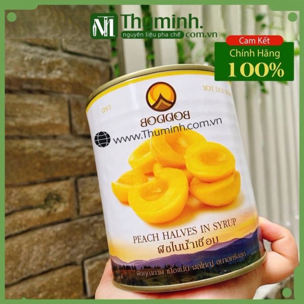 Đào ngâm Boddob Thái Lan lon to 825g