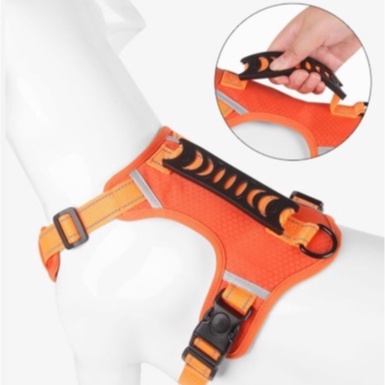 Elsabell. Dây Xích Thú Cưng Phản Quang Có Thể Điều Chỉnh Thoáng Khí An Toàn Cho Chó Đi Bộ Áo Vest Du Lịch Ngoài Trời