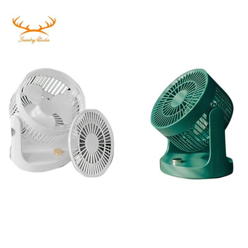 Quạt Để Bàn Mini 3 Tốc Độ Sạc USB 110 Dành Cho Gia Đình° Máy Tính Bảng Xoay Tròn Tiện Dụng