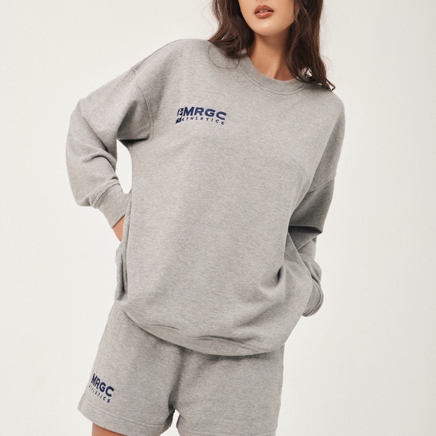 Set bộ nỉ sweater MRGC Athletics 02 Mia Ritta A2118 Q391 áo hoodie dài tay và quần short phong cách thể thao