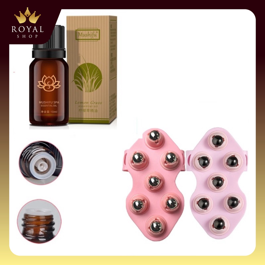 Con Lăn Massage 7bi cao cấp Hỗ Trợ Giảm Mỡ ( Tặng kèm lọ tinh dầu Spa )