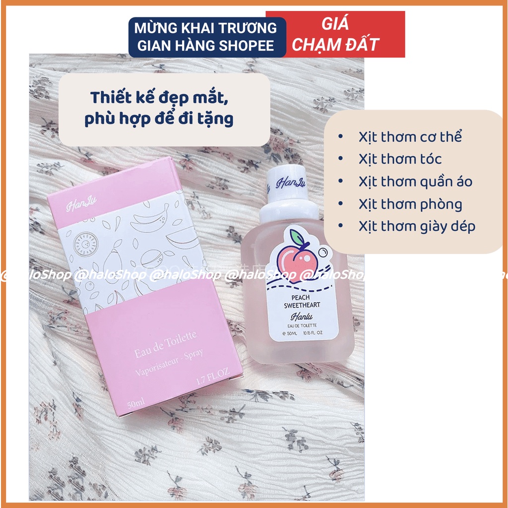 Xịt thơm quần áo thơm phòng, thơm quần áo, thơm body mist lưu hương lâu dễ chịu Hanlu