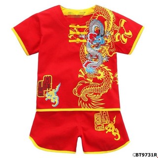 Sét bộ thun cho bé trai in họa tiết Rồng ngày xuân dành cho bé trai