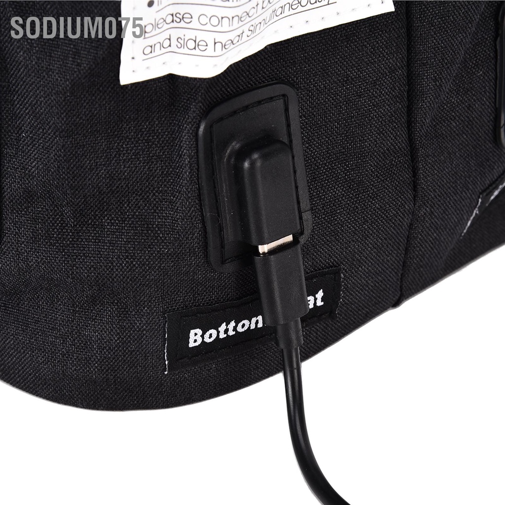 Sodium075 Túi đựng đồ ăn trưa di động Hình vuông màu đen Hộp hâm nóng thức làm nhanh dã ngoại cho du lịch cắm trại