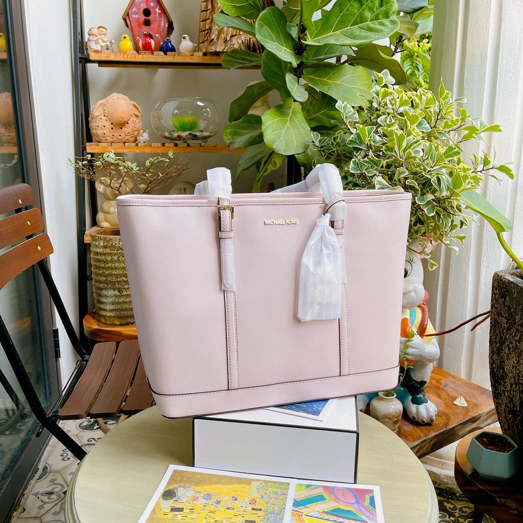 Michael Kors - Túi MK Jet Set Travel Large Saffiano Leather Power Blush - Màu hồng