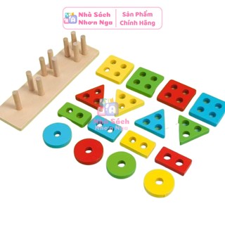 Đồ Chơi Thả 4 Cọc Gỗ Dạng Dài