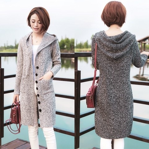 Áo Khoác cardigan Dệt Kim Dáng Rộng Có Nút Cài Phong Cách Hàn Quốc Cho Nữ