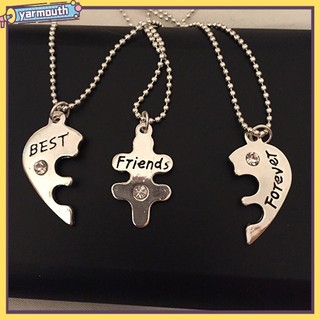 Set 3 Vòng cổ HìNh TráI Tim KhắC Chữ Best Friends Forever