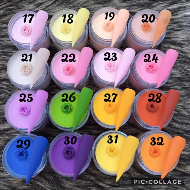 Bột nail 5 in 1 (Đắp bột, vẽ nổi, nặn hoa, nhúng dipping, ombre) *Màu 25 - 48*
